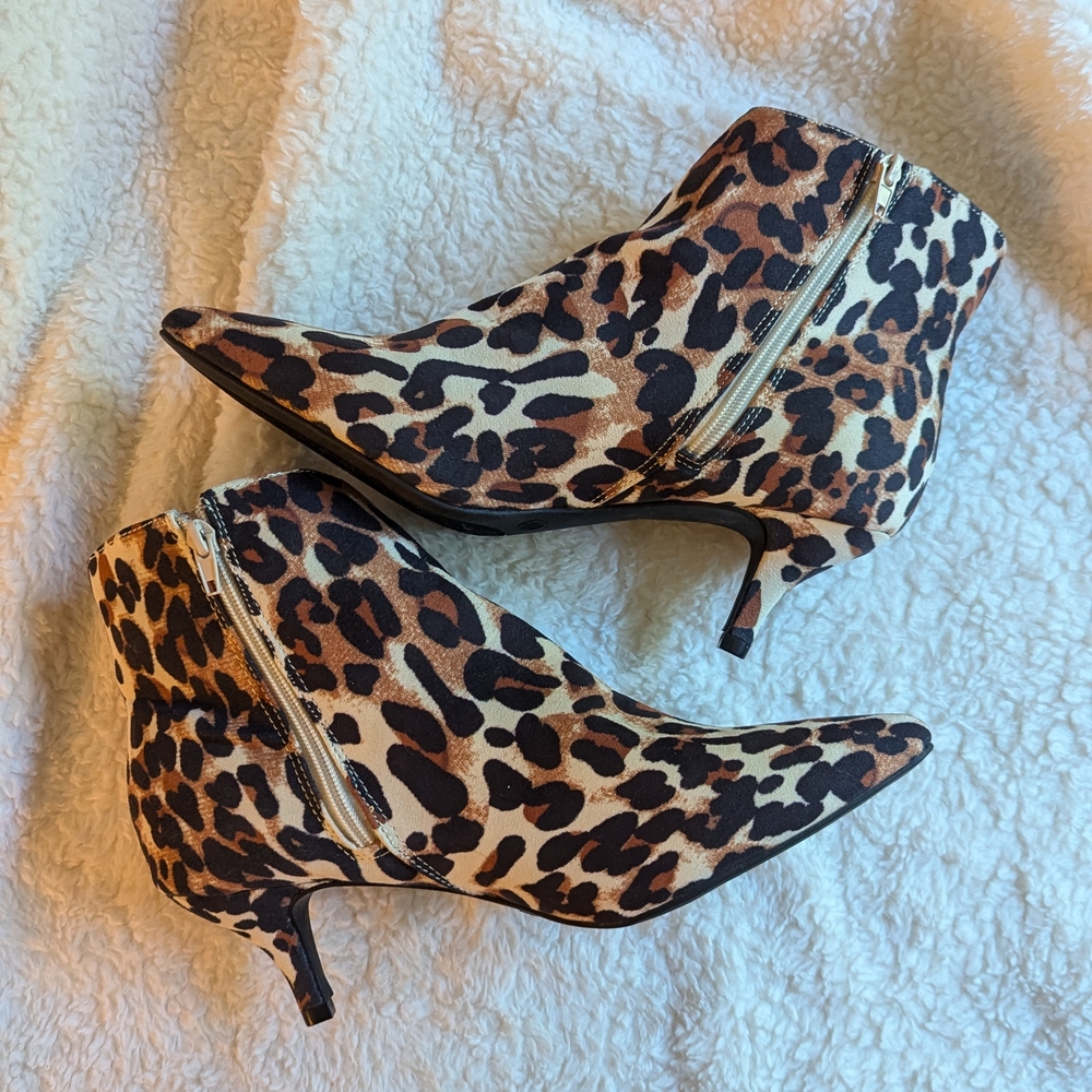 Leopard Print Ankle Boots